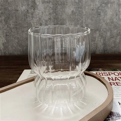 Heat Resistant Striped Glass Tea Cup